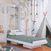 Cama de Solteiro Articulada para Colchão 188x78cm Multimóveis CR40137 Branco