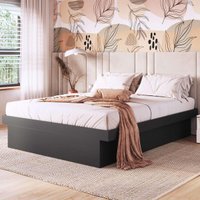 Cama de Casal para Colchão 188x138cm Multimóveis CR40127 Grafite