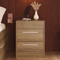 Mesa de Cabeceira com 2 Gavetas e Compartimento Oculto Multimóveis CR35455 Mel