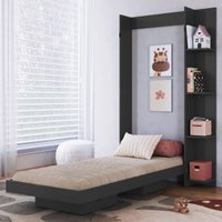 Cama de Solteiro Articulada com Estante para Colchão 188x78cm Multimóveis CR40140 Grafite
