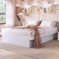 Cama de Casal para Colchão 188x138cm Multimóveis CR40127 Branco