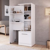 Estante de Escritório com Compartimento Oculto 1 Porta Multimóveis CR25349 Branco