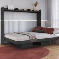 Cama de Casal Articulada para Colchão 188x138cm Multimoveis CR40130 Grafite