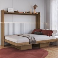 Cama de Casal Articulada para Colchão 188x138cm Multimoveis CR40130 Mel