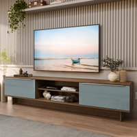 Rack para TV até 80 Polegadas 218 cm 2 Portas Rustic/Cinza Lux Madesa