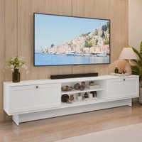 Rack para TV até 80 Polegadas 218 cm 2 Portas Branco Vik Madesa