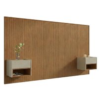 Cabeceira Para Cama Casal/Queen Com 2 Mesas De Cabeceira Liz Casa D