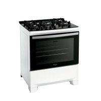 Fogão 5 Bocas Branco com Mesa de Vidro e Tripla Chama Dako Novo Supreme Glass Bivolt