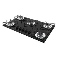 Fogão Cooktop Nardelli Ori 5 Bocas Vidro Preto - Bivolt