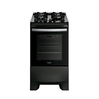 Fogão 4 Bocas Dako Supreme Black Digital Mesa  Vidro Bivolt - Bivolt