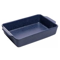 Travessa Refratário Cerâmica Wolff Mist Azul Matte 36x22,5cm Assadeira Retangular com Alças