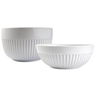 Conjunto Tigela Grande 2990ml e Bowl 630ml Branco Canelado Assar e Servir Germer Cozinha