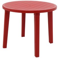 Mesa Plástica Tramontina 89x72cm Desmontável Vermelha Polipropileno Summa Cassino