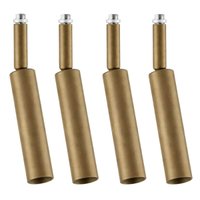 Kit 4 Spots Iluminação Externa Interna Alumínio Dourado 15cm G9 Perfilado Focal Neo Dital