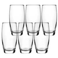 Jogo Com 6 Copos de Vidro Suco e Agua 300ml Oca Nadir Figueiredo Transparente