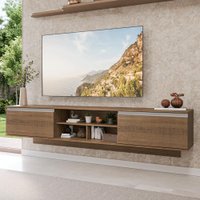 Rack Suspenso para TV até 80 Polegadas 218 cm 2 Portas Rustic Glamy Madesa