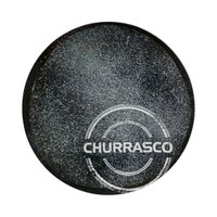 Prato Raso Tramontina Churrasco Carbon em Porcelana Decorada 25 cm
