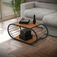 Mesa de Centro Kappesberg Linha Industrial Canela/Preto fosco