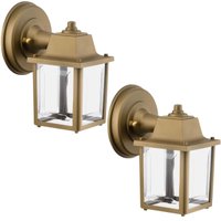 Kit 2 Arandelas Vintage Ouro Velho Luminárias Externas e Internas de Parede E27 Bivolt Dital