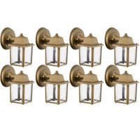 Kit 8 Arandelas Vintage Ouro Velho Bivolt Luminárias Parede Coloniais Jardim Pátio Dital