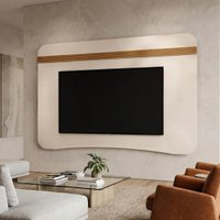Painel Para TV Até 80 Polegadas 2m Psy - Off White / Madeirado