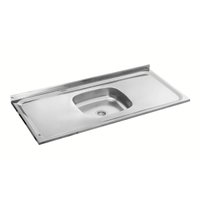 Pia de Cozinha Inox com Válvula 120x52,5cm Multimóveis CR25350 Inox