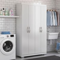 Armário Multiuso Ditália 4 Portas DM-580 cor:branco