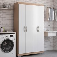 Armário Multiuso Ditália 4 Portas DM-580 cor:brancoriviera
