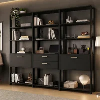 Estante de Escritório Modulada 2 Portas 2 Gavetas 219cm Texas Multimóveis MP6060