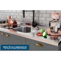 Cozinha Modulada Henn Americana 3 Peças (1Aéreo+1Balcão+1Complemento) CZ121 Cinza-Henn