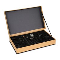 Faqueiro em Aço Inox Estojo Decor Bambu 30 Peças - Strauss Euro