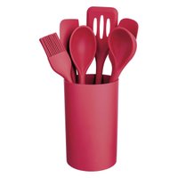 Conjunto de Gadgets de Silicone 7 Peças Vermelho Euro Uso Doméstico