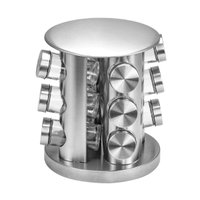 Conjunto Porta Condimentos com Suporte Inox Giratório 12 Peças Euro