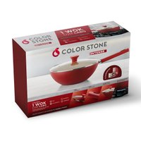 Wok Intense 28 Cm com Cabo Vermelha Euro Cozinha Antiaderente