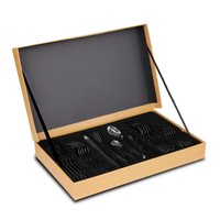 Faqueiro em Aço Inox Estojo Decor Bambu 30 Peças - Strauss Flat Euro