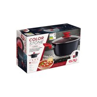 Caçarola Colorstone 22 Cm Titânio Euro Cozinha Antiaderente