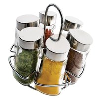 Porta Condimentos Hexa com Suporte 6 Peças Euro Cozinha