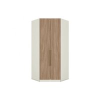 Módulos de Quarto Seletto Closet de Canto Oblíquo MC05 c/ 2 Portas e 3 Gavetas Areia/Jequitibá - Henn