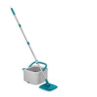 MOP Giratório Água Limpa Flashlimp Limpeza Casa Cinza Uso Doméstico
