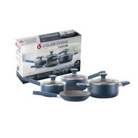 Conjunto de Panelas Intense 4 Peças Azul Euro Cozinha Antiaderente