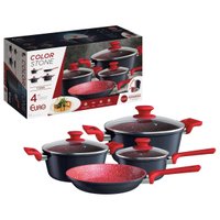Conjunto de Panelas Colorstone 4 Peças Titânio Euro Cozinha
