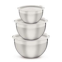Jogo de Potes Tramontina Cucina Aço Inox 3 Peças
