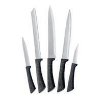 Conjunto de Facas Colorstone 5 Peças - Preto Euro Cozinha Antiaderente