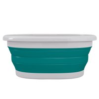 Cesto Retrátil para Roupas 18L Flashlimp Organização Verde Esmeralda