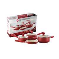 Conjunto de Panelas Intense 4 Peças Vermelha Euro Cozinha Antiaderente