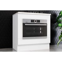 Balcão Cozinha p/ Cooktop c/ Tampo Americana Forno de Embutir e 80cm Branco - Henn