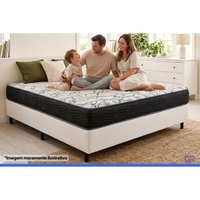 Conjunto Box Solteiro: Colchão Anatômico Ortobom D33 ISO 100+Base CRC Corano White (88x188)