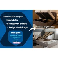 Cama Box Baú CRC Queen +Colchão D33 Espuma Light Ortobom 158