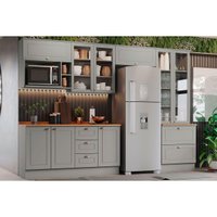 Cozinha Modulada Henn Americana 9 Peças (4Aéreos+1Paneleiro+2Balcões+2Complementos) C5P27 Cinza-Henn