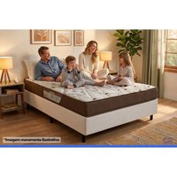Cama Box Solteiro: Colchão Espuma D45 Ortobom /EP Anatômico Fort Tech ISO 150 + Base CRC Suede White(88x188)